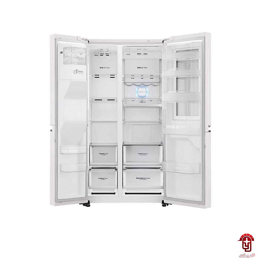 داخل معرفی یخچال X257 2022 ال جی سفید